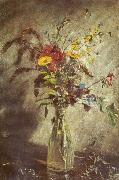 John Constable Flowers in a glass vase, study oil on canvas